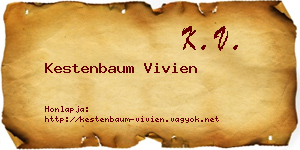 Kestenbaum Vivien névjegykártya